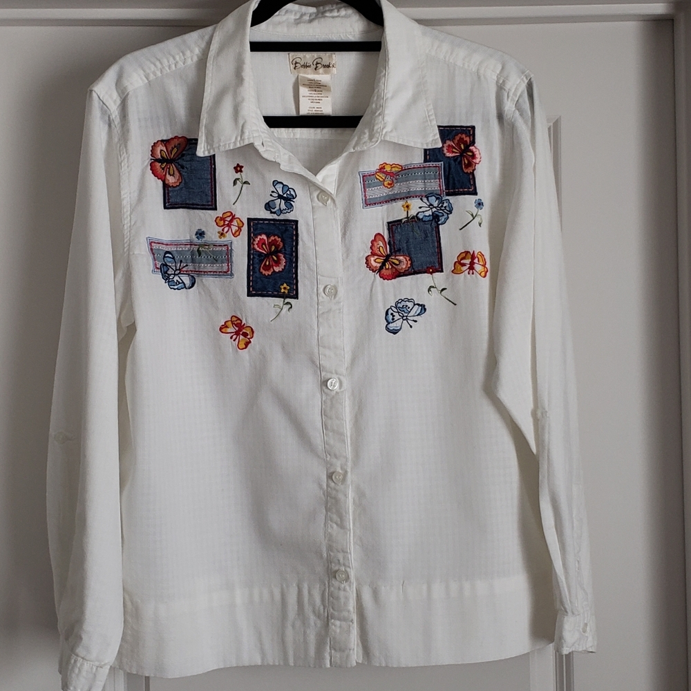 Bobbie Brooks White Chambray Size L